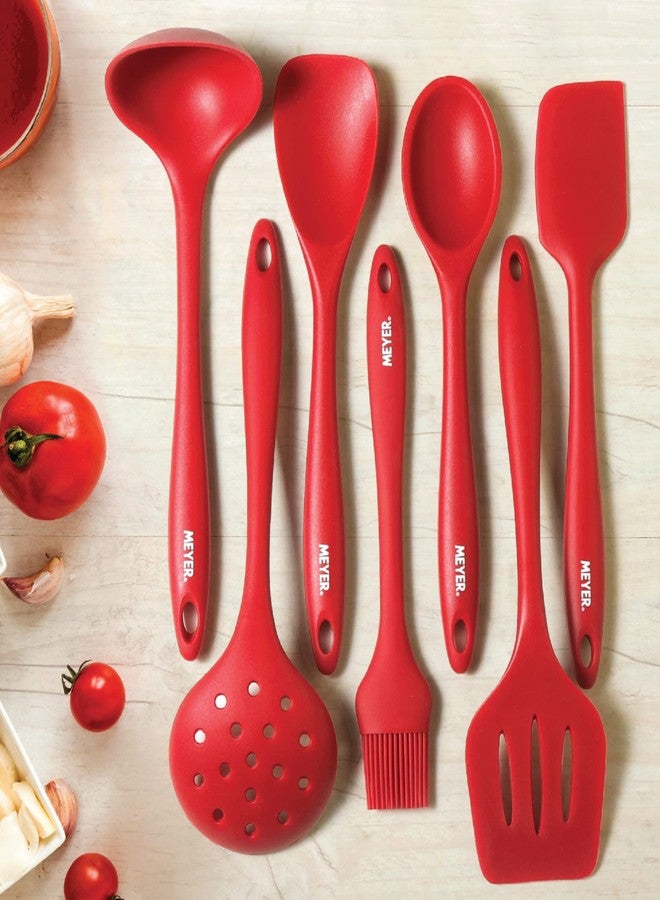 Meyer Silicone Accessories 2 Piece Set- Spatula + Turner | Silicone Spatula for Kitchen | Kitchen Tools | Turner Spatula | Silicone Spatula Set for Kitchen, Red - Image 2